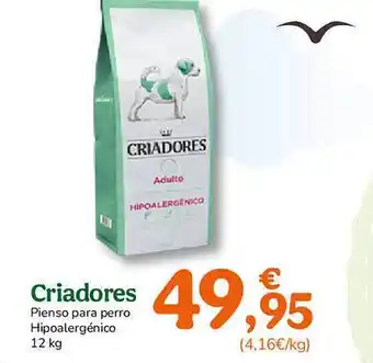 TiendAnimal Criadores pienso para perro hipoalergénico oferta