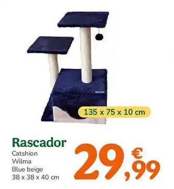 TiendAnimal Rascador catshion wilma blue beige 38 x 38 x 40 cm oferta