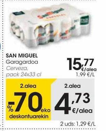 Eroski San miguel cerveza oferta