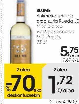Eroski Blume vino blanco verdejo selección d.o. rueda oferta