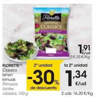 Eroski 2a unidad -30% de descuento florette primeros brotes classics oferta