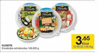Eroski Florette ensaladas señalizadas oferta