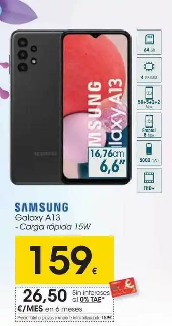 Eroski Samsung galaxy a13 oferta