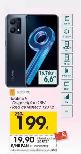 Eroski Realme 9 oferta