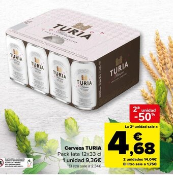 Carrefour Cerveza Turia oferta