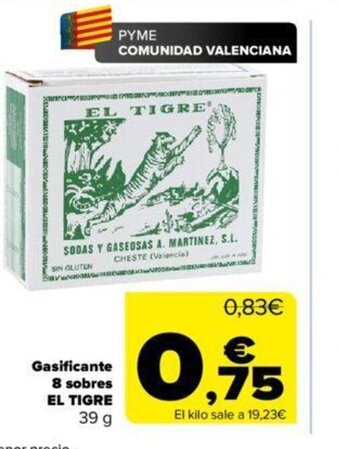 Carrefour Gasificante 8 Sobres El Tigre oferta