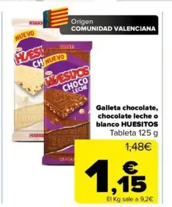 Carrefour Galleta Chocolate chocolate Leche o Blanco Huesitos oferta