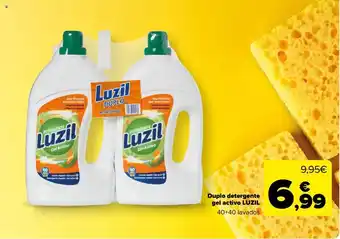 Carrefour Duplo detergente gel Activo Luzil oferta