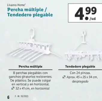 Lidl Percha multiple/tendedero plegable oferta