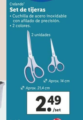 Lidl Set de tijeras oferta