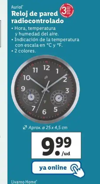 Lidl Reloj de pared radiocontrolado oferta