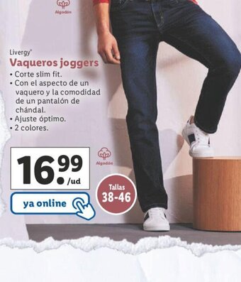 Lidl Vaqueros joggers oferta