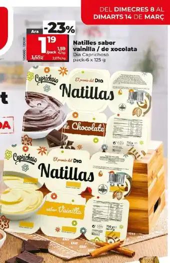 Dia Natilles sabor vainilla de xocolata oferta