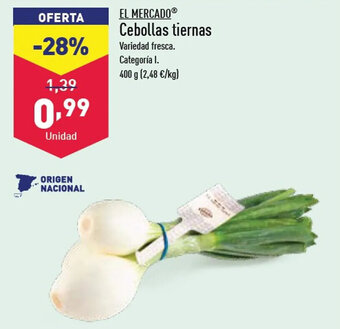 ALDI Cebollas tiernas oferta