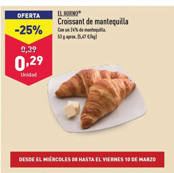 ALDI Croissant de mantequilla oferta