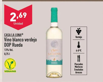 ALDI Vino blanco verdejo DOP Rueda oferta