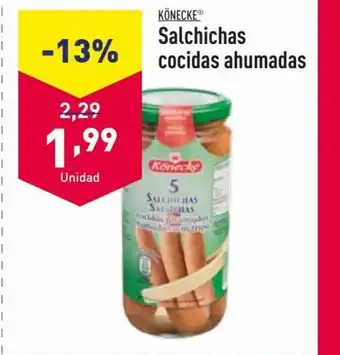 ALDI Salchichas cocidas ahumadas oferta