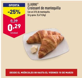 ALDI Croissant de mantequilla oferta