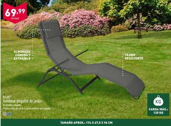 ALDI Tumbona plegable de jardín oferta