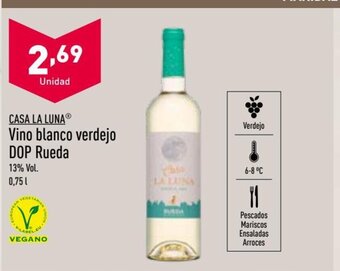 ALDI Vino blanco verdejo DOP Rueda oferta