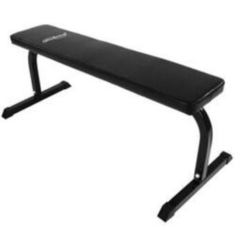 Decathlon Banco de musculación fitness plano de acero y aguanta 200 kg oferta