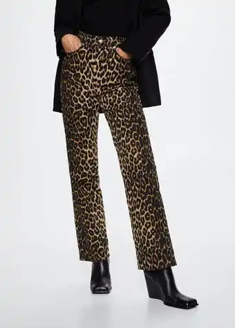 MANGO Jeans rectos animal print oferta