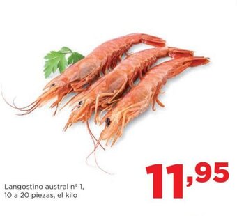 Alimerka Langostino austral n° 1,10 a 20 piezas, el kilo oferta