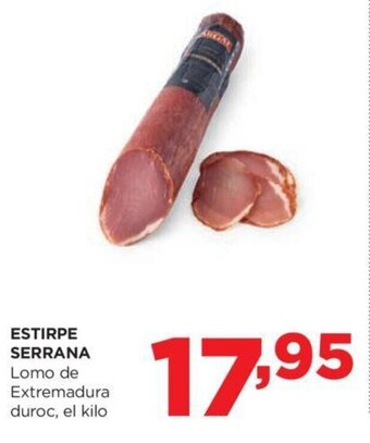Alimerka Estirpe Serrana Lomo De Extremadura Duroc, el kilo oferta
