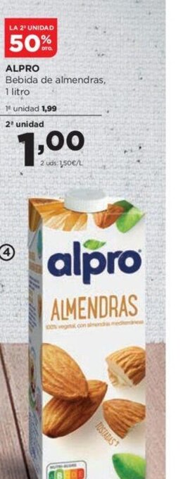 Alimerka Alpro Bebida De Almendras 1 Litro oferta
