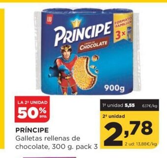 Alimerka Príncipe Galletas Rellenas de Chocolate 300 g pack 3 oferta