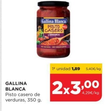 Alimerka Gallina Blanca Pisto Casero de Verduras 350 g oferta
