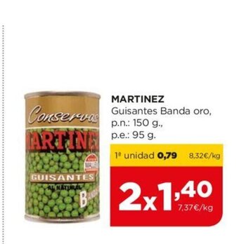 Alimerka Martinez Guisantes Banda Oro oferta