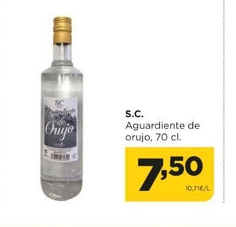 Alimerka S.C Aguardiente De Orujo 70 cl. oferta