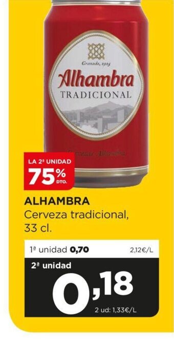 Alimerka Alhambra Cerveza tradicional 33 cl. oferta