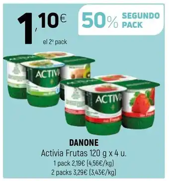 Coviran Danone Activia Frutas 120g x 4 u. oferta