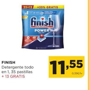 Alimerka Finish detergente todo en 1,35 pastillas oferta