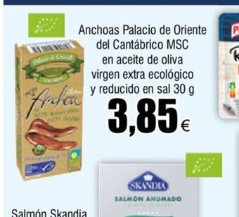 FROIZ Anchoas palacio de oriente del cantabrico MSC en aceite de oliva virgen extra ecologico y reducido en sal oferta