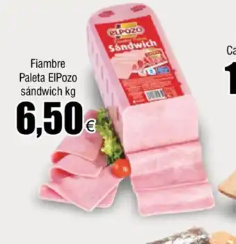 FROIZ Fiambre paleta elpozo sandwich oferta