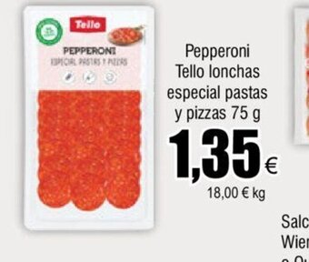 FROIZ Pepperoni tello lonchas especial pastas oferta