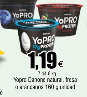 FROIZ Yopro danone natural fresa o arándanos oferta