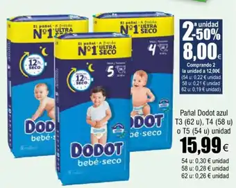 FROIZ Pañale dodot azul oferta