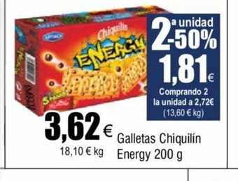 FROIZ Galletas chiquillin energy oferta