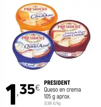 Coviran President Queso en crema 105g aprox oferta