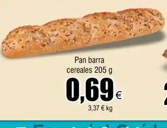FROIZ Pan barra cereales 205g oferta