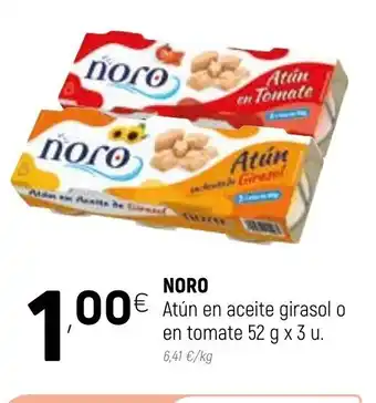 Coviran Noro Atún en aceite giraso o en tomate 52g x 3 u oferta