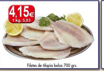 Congelados Copos Filetes de tilapia bolsa oferta