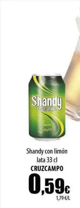 SPAR Lanzarote Shandy con limón lata cruzcampo oferta