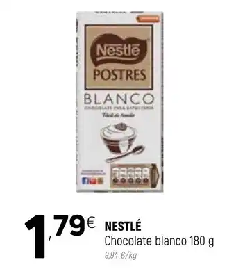 Coviran Nestlè Chocolate blanco 180g oferta