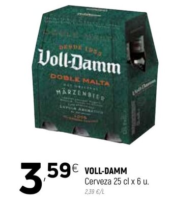 Coviran Voll-Damm Cerveza 25 cl x 6 u. oferta