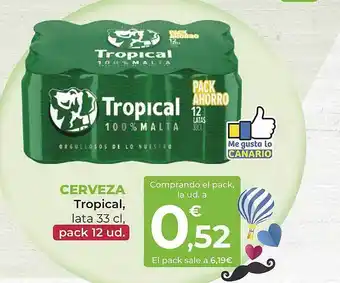 SPAR Gran Canaria Cerveza tropical lata oferta